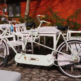 Cykel på Snedkergaarden Iscafe Sæby